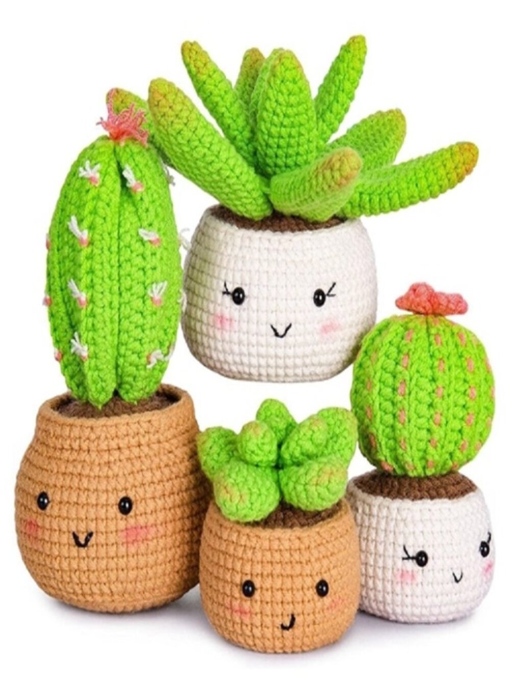 DIY Crochet Succulent Kit 🌵 – Beginner Friendly | Complete Set with 4 Cute Plan - Picture 2 of 3